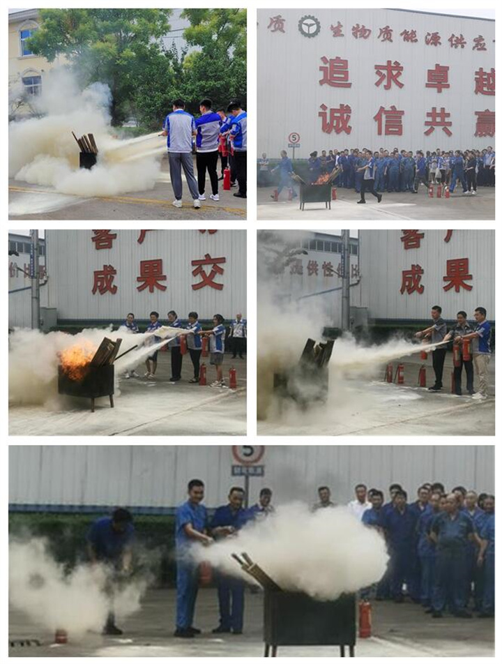 隨后，集團消防安全員為廣大職工講解滅火器和消防水槍的使用方法，并現(xiàn)場演示。廣大員工積極參與到教學(xué)演練當(dāng)中，進一步鞏固消防培訓(xùn)知識。